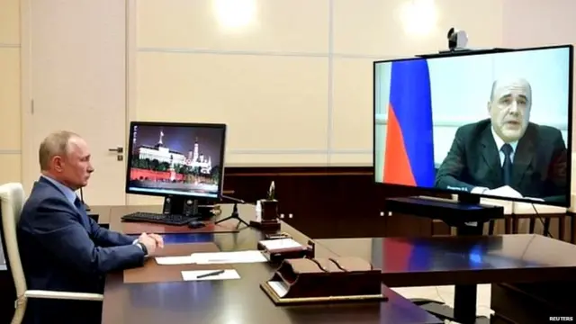 व्लादीमिर पुतिन और मिख़ाइल मिशुस्तिन