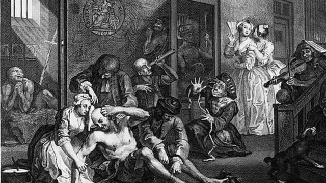 رسم من داخل مستشفى بيثلم يعود لعام 1735