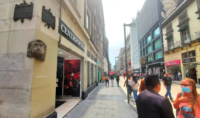 Cabeza de león en la calle Madero