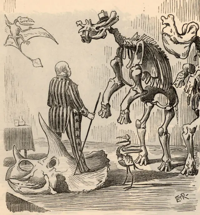 Caricatura de Othniel Charles Marsh