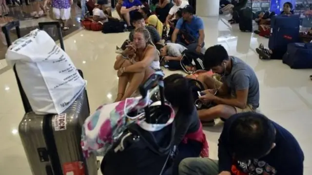 People waiting at the airport