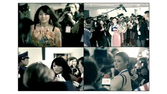 삼성전자 애니콜 광고에 출연한 이효리와 조명애