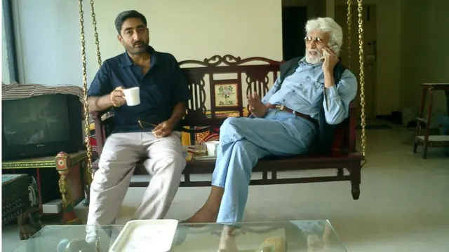 અનિલ રેલિયા સાથે એમ. એફ. હુસૈન