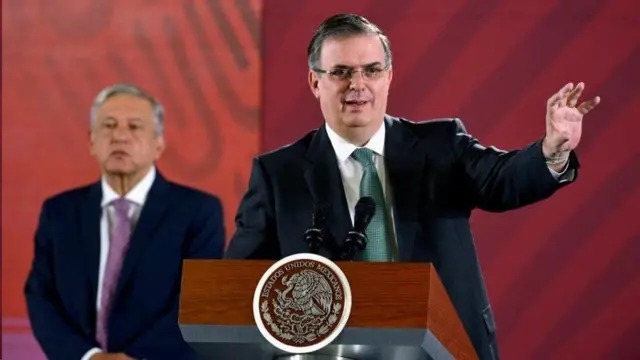 Marcelo Ebrard y López Obrador.