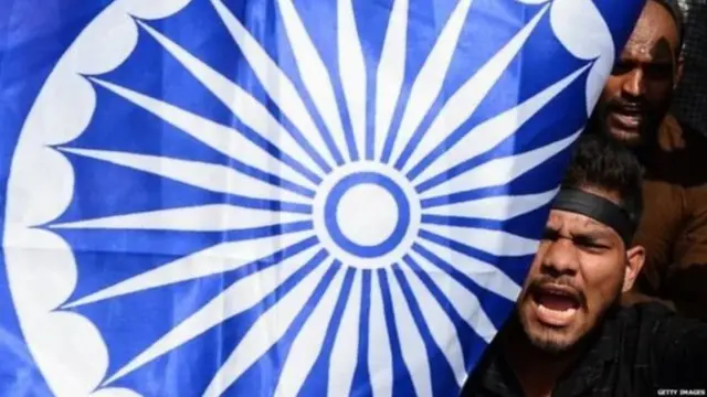 દલિત કાર્યકર્તાની તસવીર