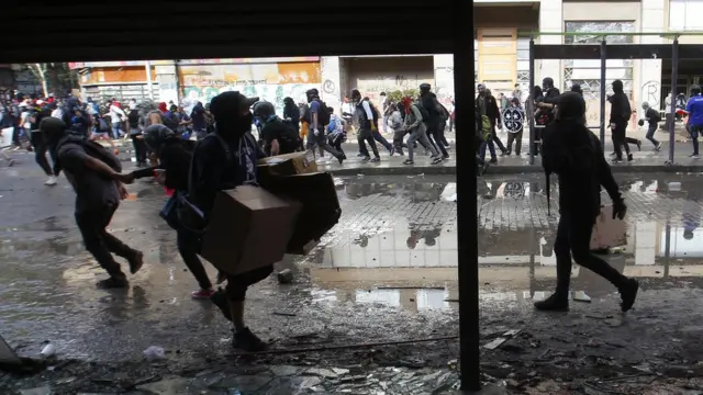 protestos no Chile