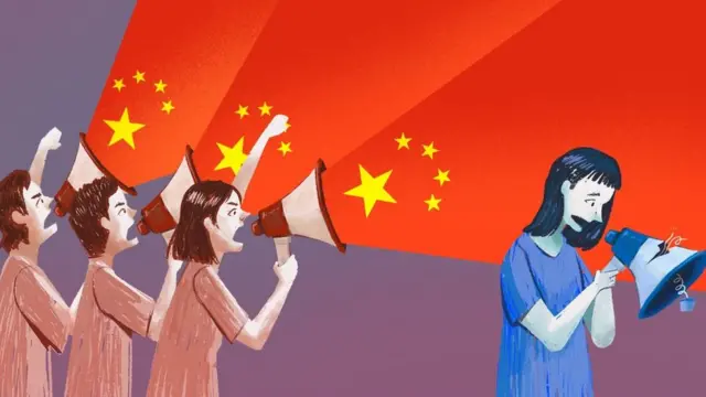 চীনের কট্টরপন্থী ব্লগার, শিল্পীর দৃষ্টিতে।