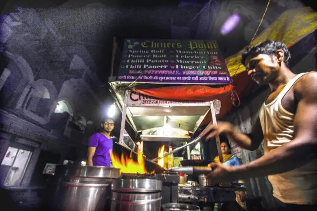 Un carro de comida china