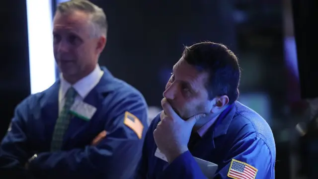 Operadores na Bolsa de Nova York