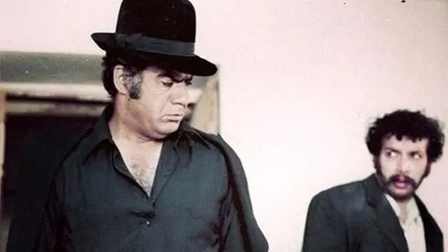 از راست بهمن مفید و ناصر ملک‌مطیعی