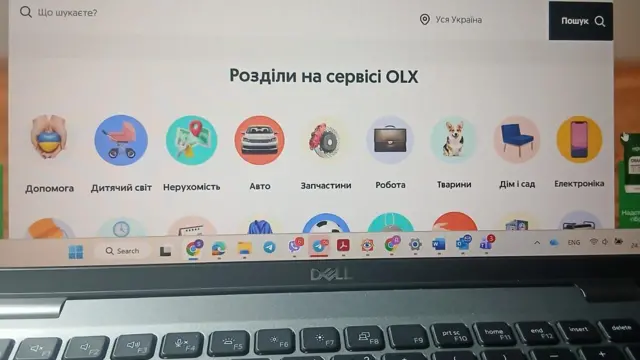 інтернет-сторінка маркетплейсу OLX 