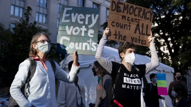 Mulheres protestando em Washington