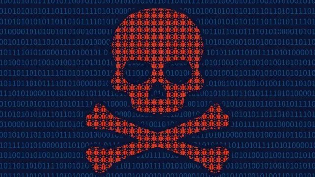 Una calavera hecha con código.