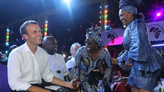 Macron na Angelique Kidjo