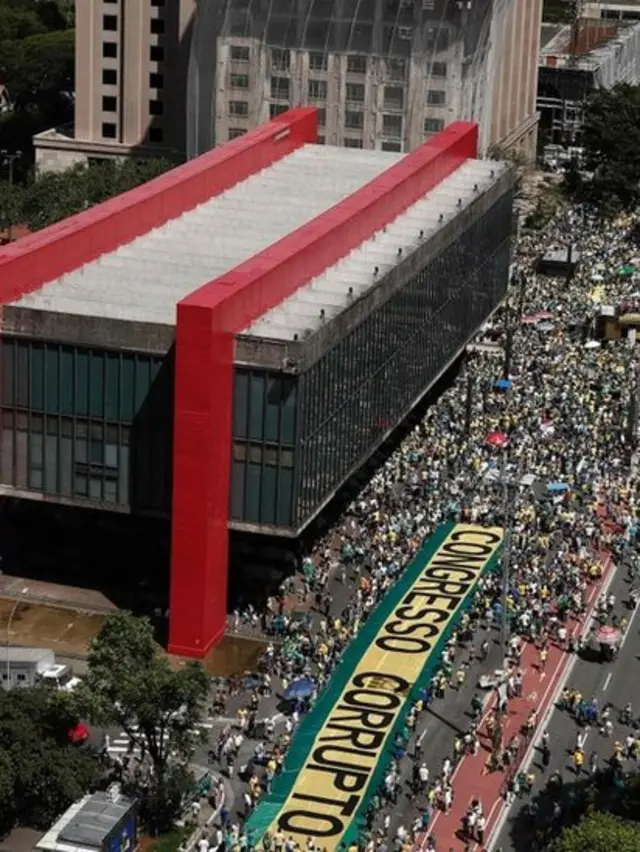 Protesta contra la corrupción en San Pablo, Brasil, en diciembre de 2016.