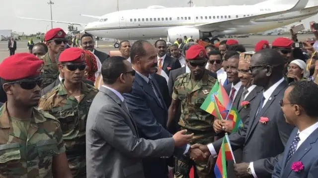 ፕረዚደንት ኢሳይያስ ኣፈወርቂ ምስ ቀዳማይ ሚኒስትር ኣብዪ ኣሕመድ