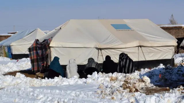 تصویری از بیجا شدگان داخلی در بلخ