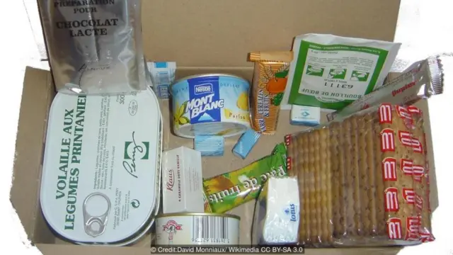 The French ration pack contains some very Gallic ingredients, such as chicken with spring vegetables