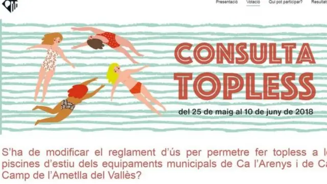 மேலாடையின்றி குளிப்பதற்கு கேட்டலோனியா பெண்கள் ஆதரவு