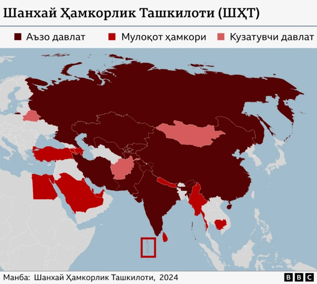 ШҲТ харитаси