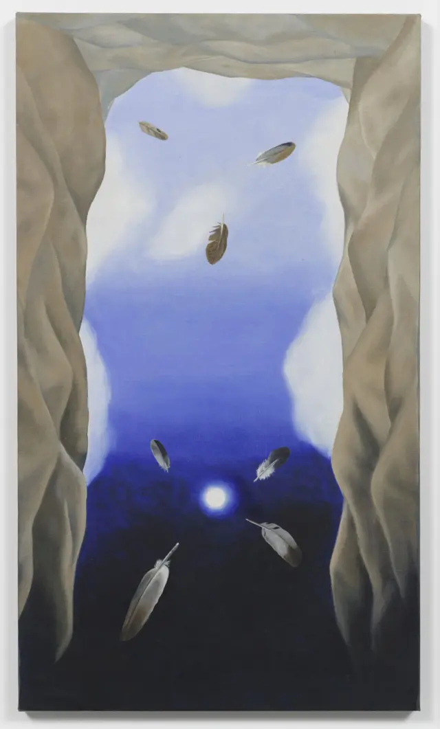 Luchita Hurtado, The Umbilical Cord of the Earth is the Moon, 1977, Óleo, Unique, 101.6 x 58.4 cm, © Luchita Hurtado, Cortesía de la artista y Hauser & Wirth, Foto: Jeff McLane