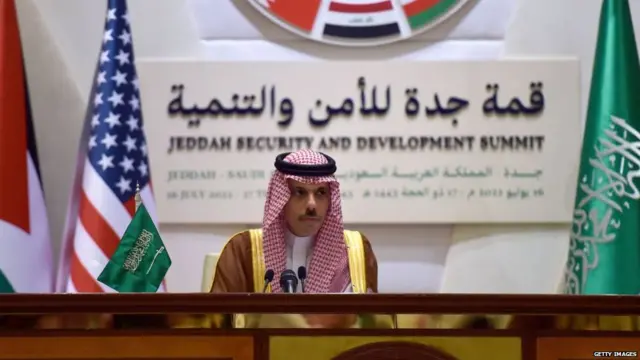 सऊदी अरब के विदेश मंत्री प्रिंस फ़ैसल बिन फ़रहान