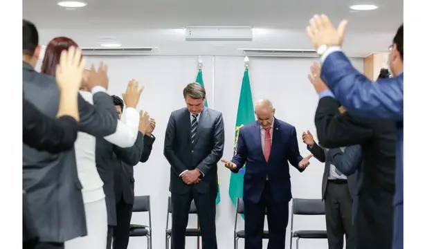 Jair Bolsonaro durante reunião com pastor Gilmar Santoscbet.gg bonus code2019