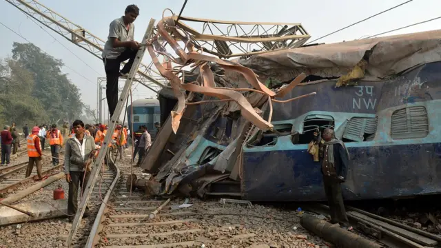 कानपुर में रेल दुर्घटना