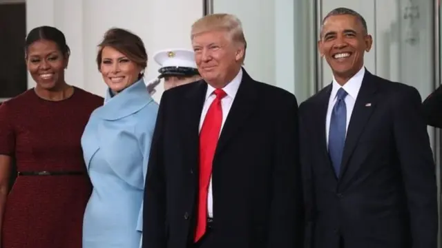 奥巴马总统及夫人邀请特朗普夫妇到白宫