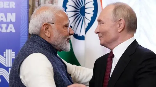 नरेंद्र मोदी और व्लादीमिर पुतिन