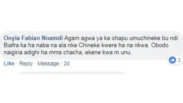 Onyia Fabian Nnamdi chọrọ ka Buhari nye ndigbo Biafra