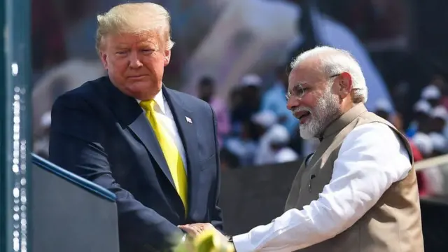 નરેન્દ્ર મોદી અને ડોનાલ્ડ ટ્ર્મ્પ
