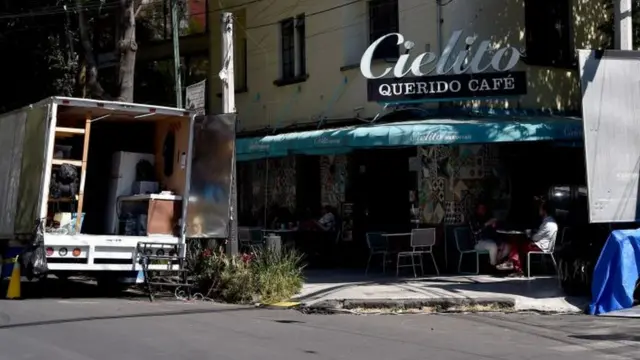 Un camión de mudanza en CDMX