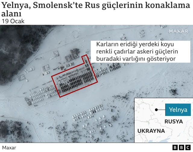 Rusya"nin Ukrayna sınırındaki askerleri kuşbakışısı