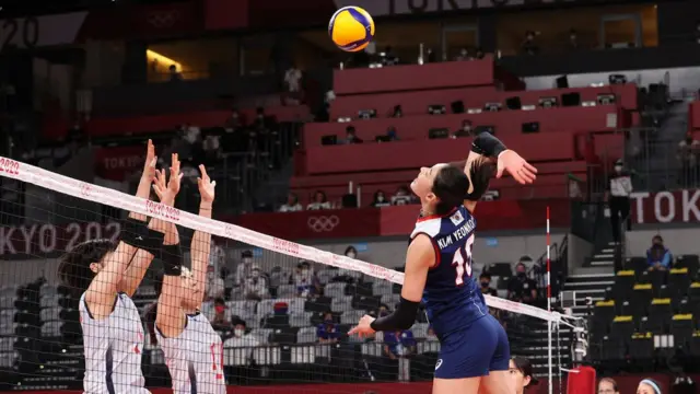 지난달 31일 일본 도쿄 아리아케 아레나에서 열린 '2020도쿄올림픽' 여자배구 A조 조별리그 4차전에서 한국은 일본을 3:2로 승리했다