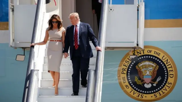 Дональд Трамп и его жена Мелания