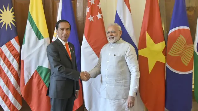 Presiden Joko Widodo dan PM India Norindra Modi.