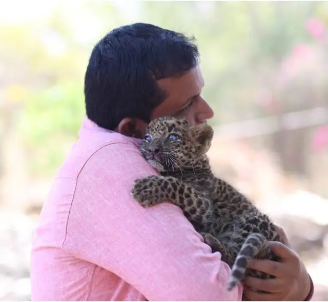 डॉ. अजय देशमुख आणि बिबट्याचा बछडा