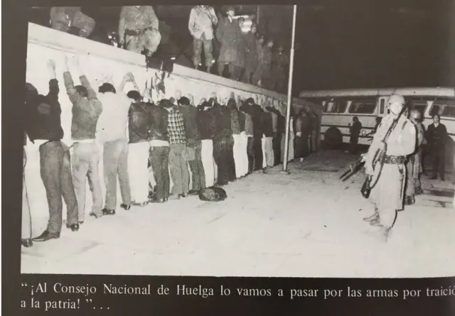 Represión de estudiantes.