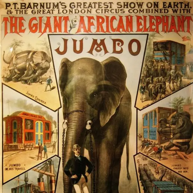 Poster do século 19 sobre Jumbo