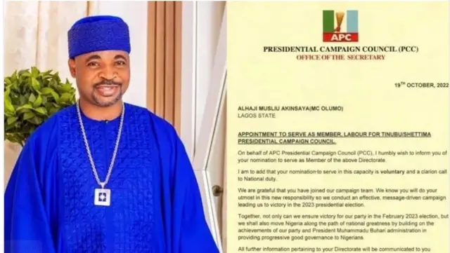 Ikede ti MC Oluomo gbe soju opo Instagram rẹ