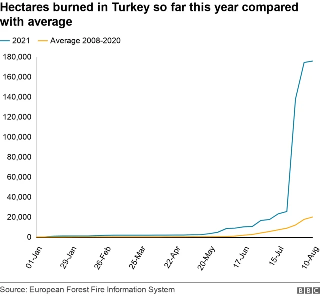 Turkey wildfires