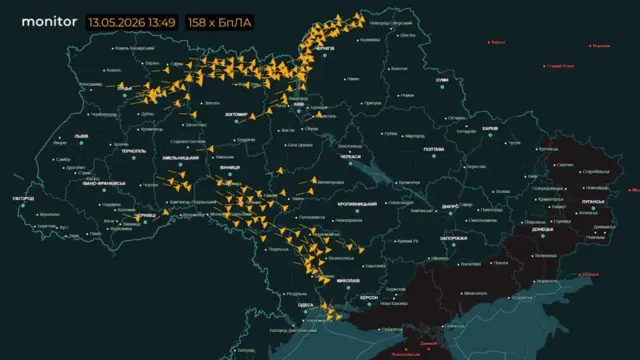 Мапа руху безпілотників 