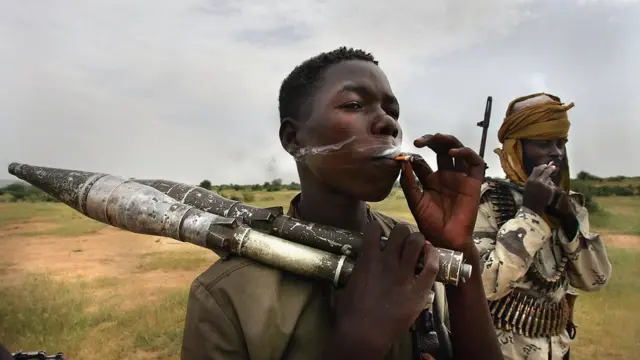 Wani sojan sa-kai a Sudan ta Kudu na shan taba