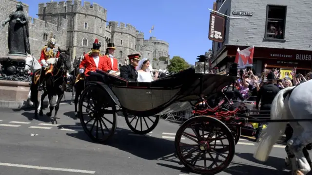 ২০১৮ সালের মে মাসে উইন্ডজর প্রাসাদে প্রিন্স হ্যারি ও মেগান মার্কলের রাজকীয় বিয়ে।