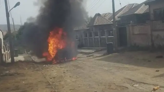 school bus catch fire for trademore estate