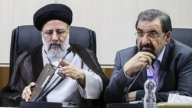 محسن رضایی و ابراهیم رئیسی در انتخابات ریاست جمهوری اخیر رقیب یکدیگر بودند