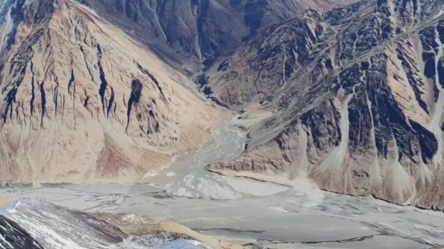 গালওয়ান যেখানে লাদাখের শিয়ক নদীতে মিশেছে