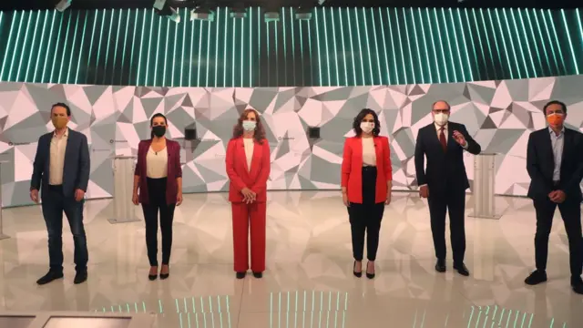 Candidatos a la presidencia de la Comunidad de Madrid en un debate electoral