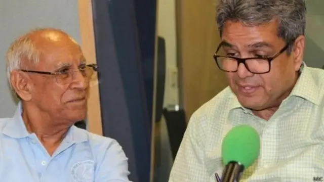 பிபிசி அலுவலகத்தில் ஏர் மார்ஷல் பூப் பிஷ்னோயி மற்றும் ரெஹான் ஃபஜல்